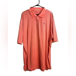 Peter Millar Men's Short Sleeve Golf Shirt - Striped - Size XXL - EUC